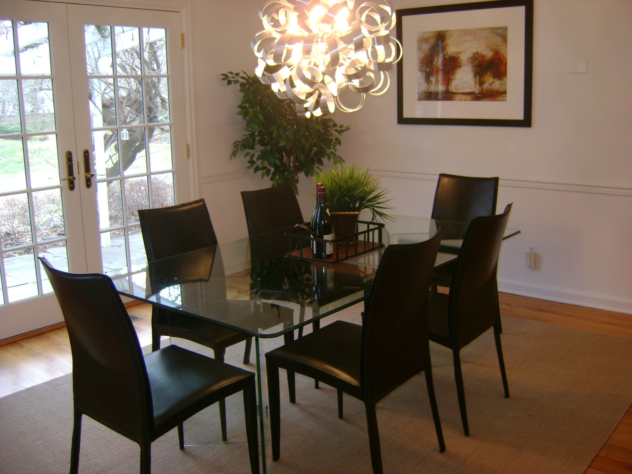 Dining Room with Chandelier - After