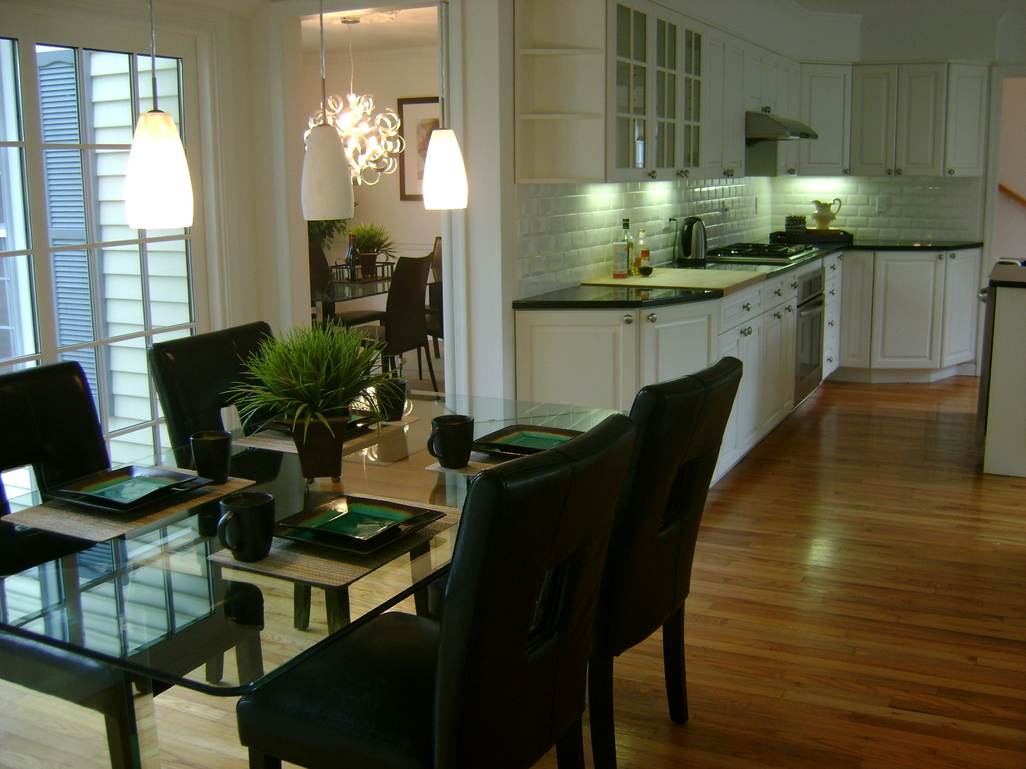 Modern Dining Area with Kitchen - After