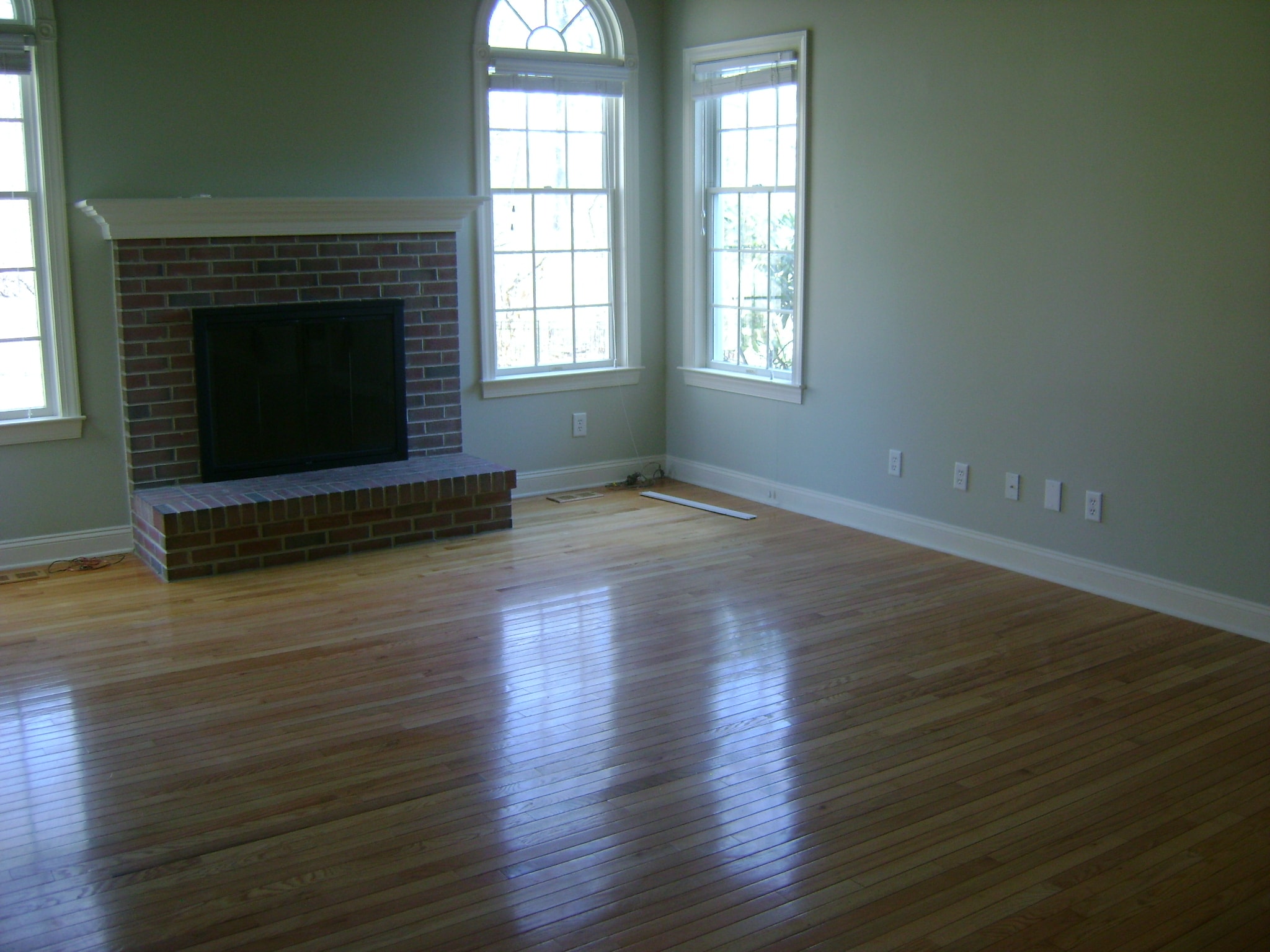 Living Room with Fireplace - Before