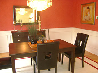 Red Dining Room After