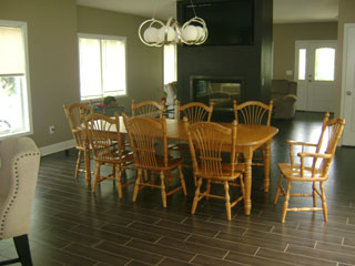 Large Dining Area with Fireplace - Before