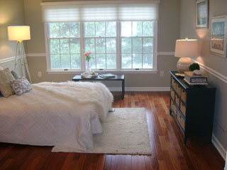 Bedroom with Three Large Windows - After