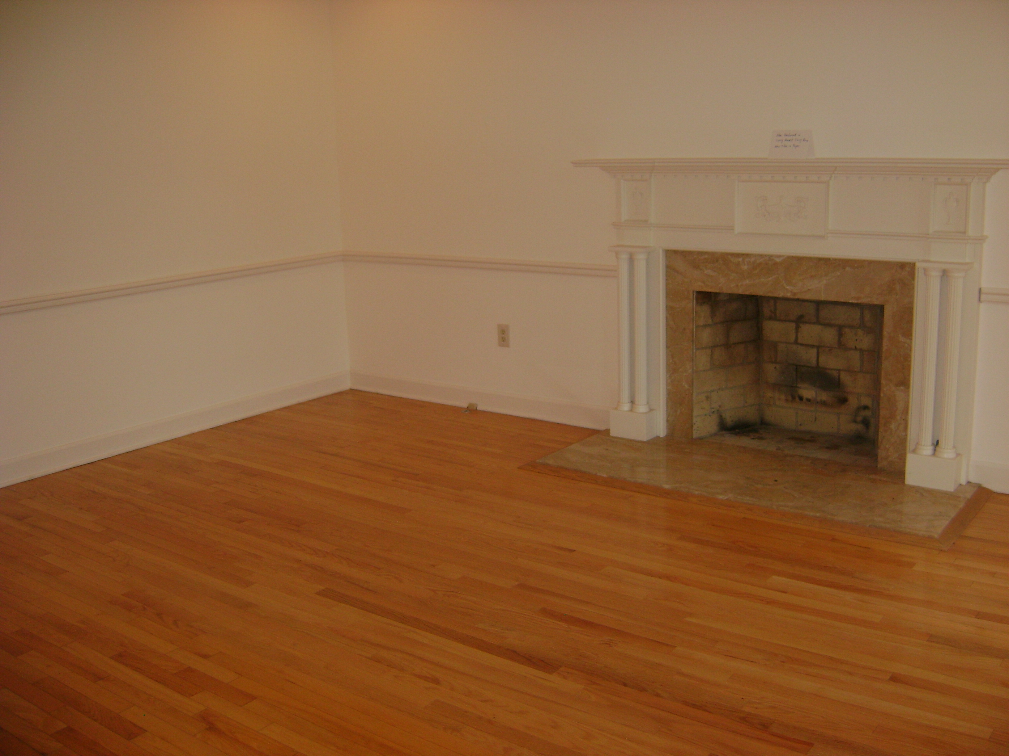 Living Room with Fireplace Before Renovation 