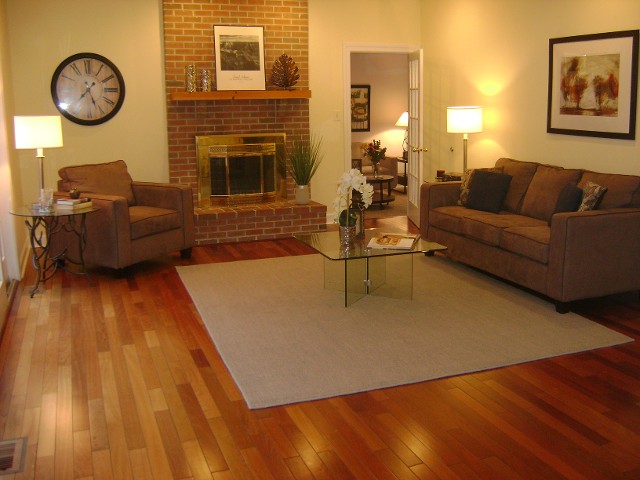 Empty Room with Fireplace - After