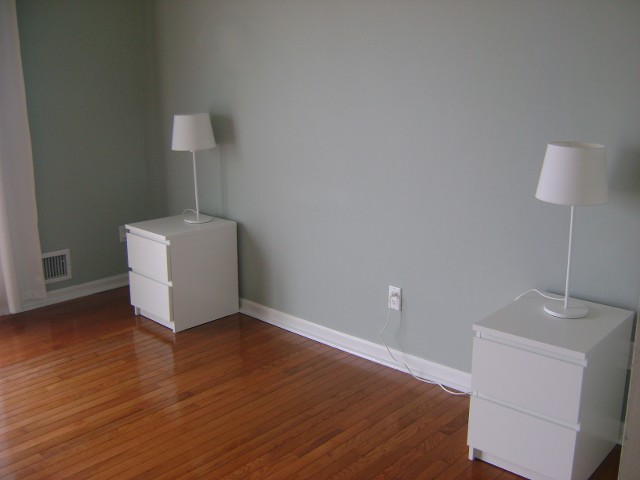 Empty Bedroom with Nightstand