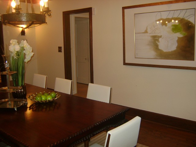 New Dining Room with White Painted Wall