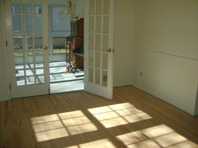 Empty Dining Room with Double Doors - Before