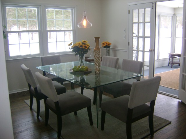 Empty Dining Room with  White Design - After