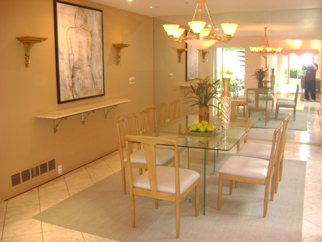 Empty Living Room with Light Brown Wall - After