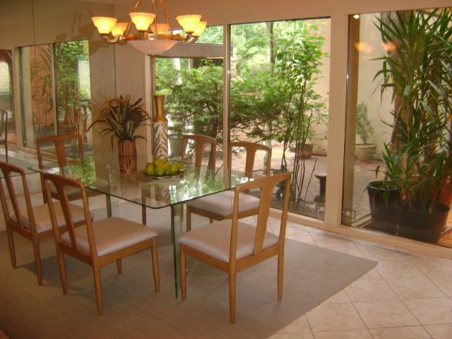 Empty Living Room with Glass Windows - After